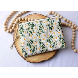 Daisy Floral Makeup Bag