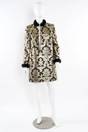 Damask Floral Lamé Coat