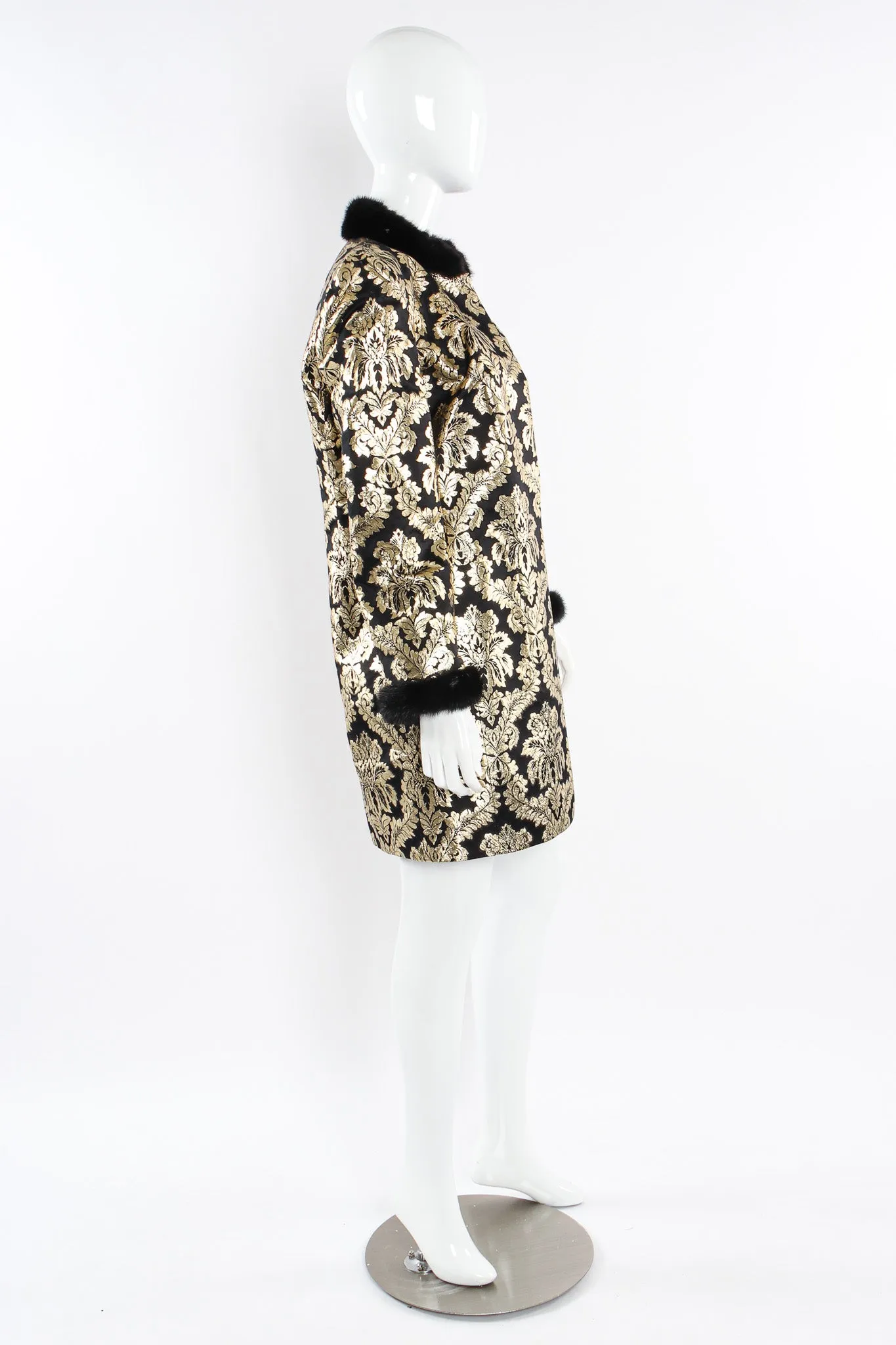 Damask Floral Lamé Coat