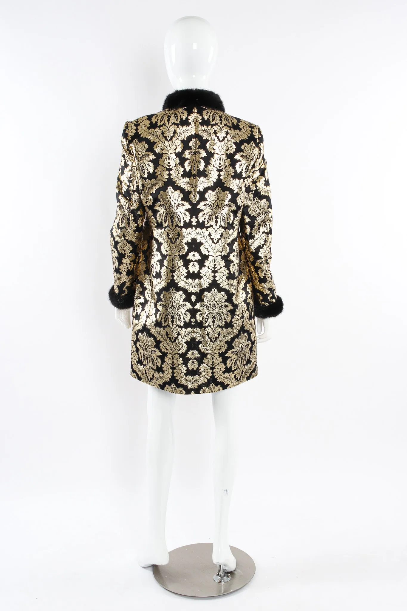 Damask Floral Lamé Coat