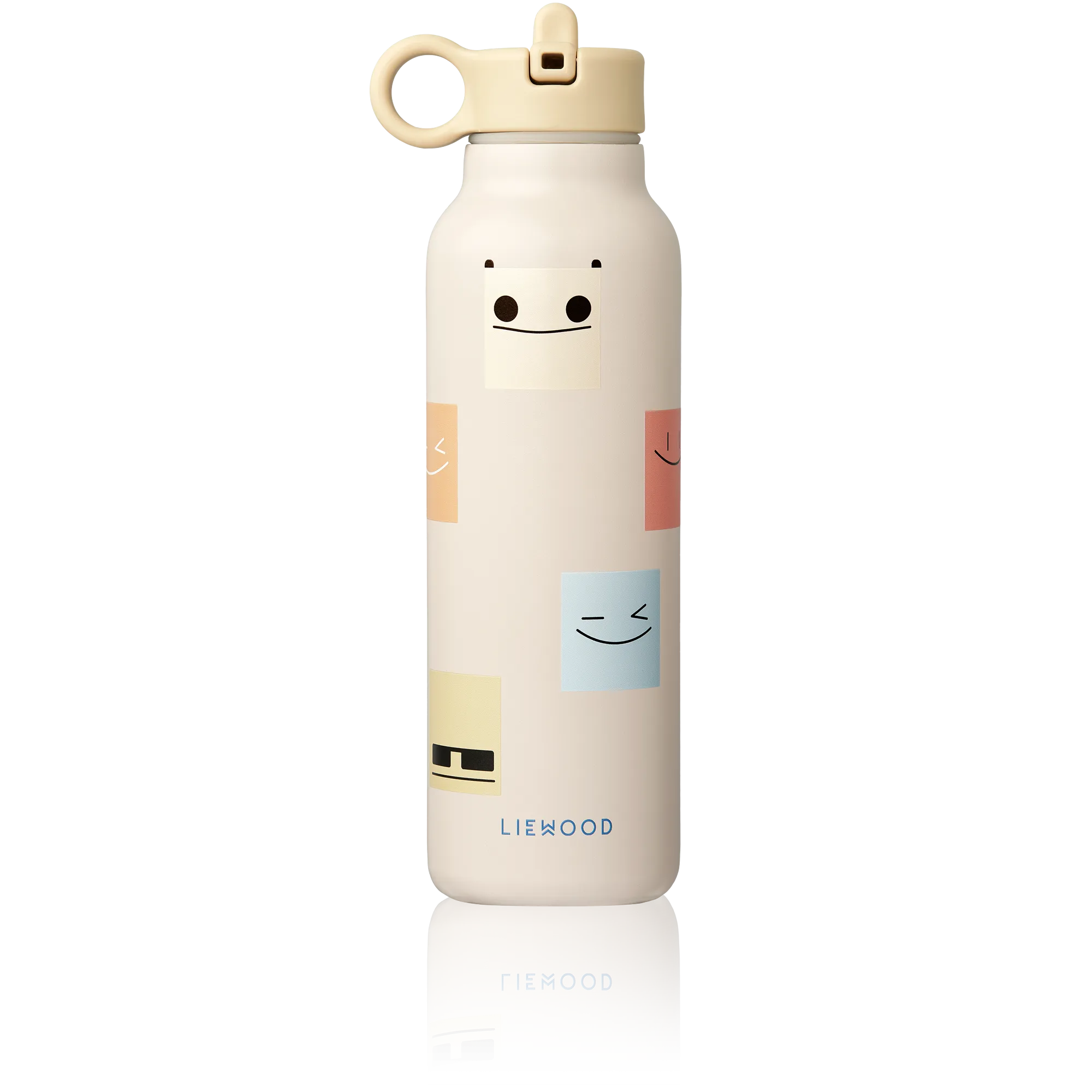 Falk Smiley Print Screw Top Bottle (500ml) (Sandy)