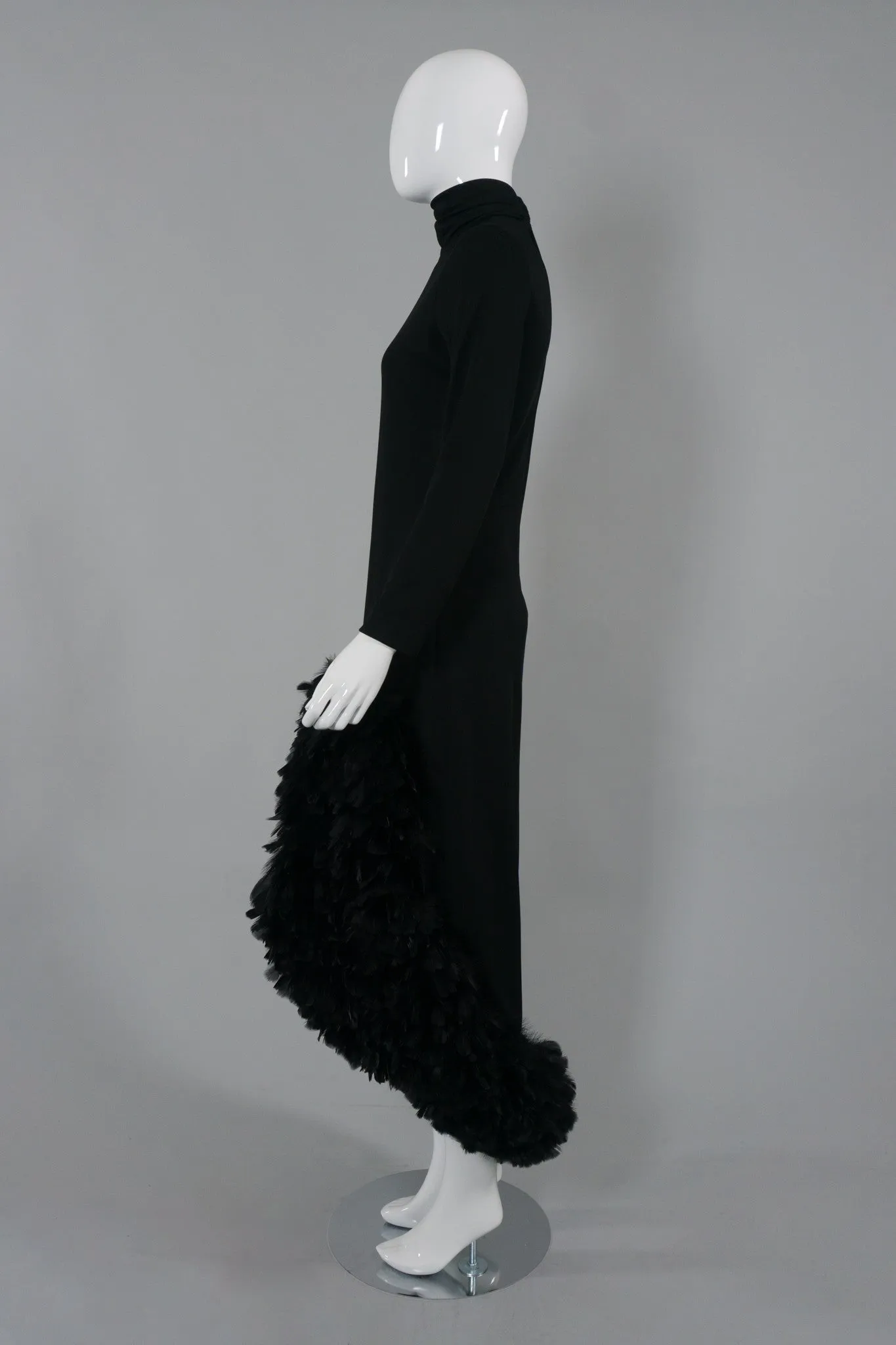 Feather Hem Dress