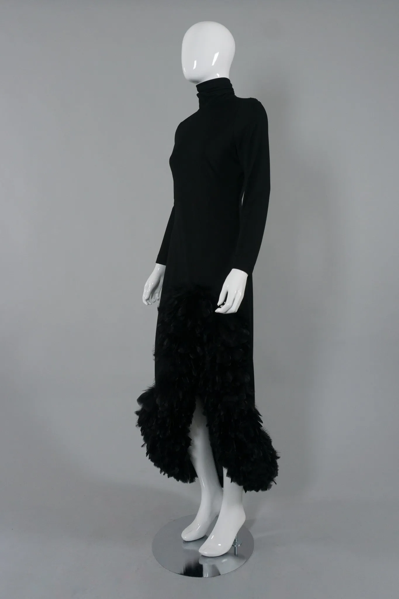Feather Hem Dress