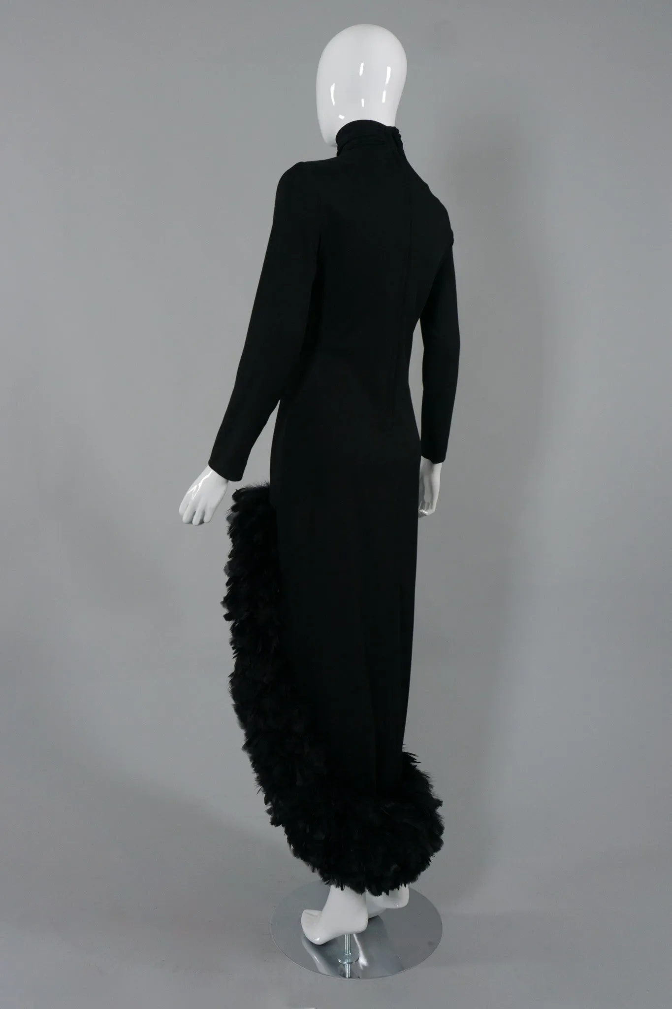 Feather Hem Dress