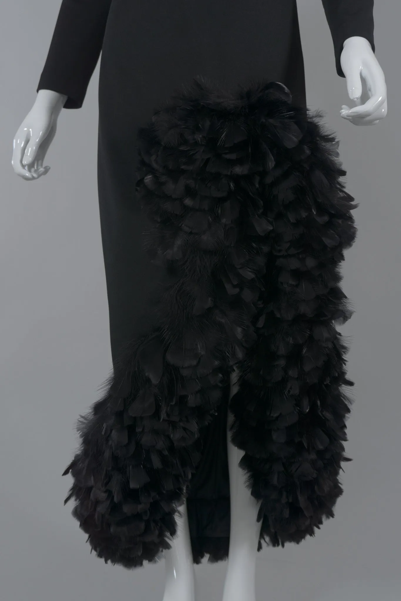 Feather Hem Dress