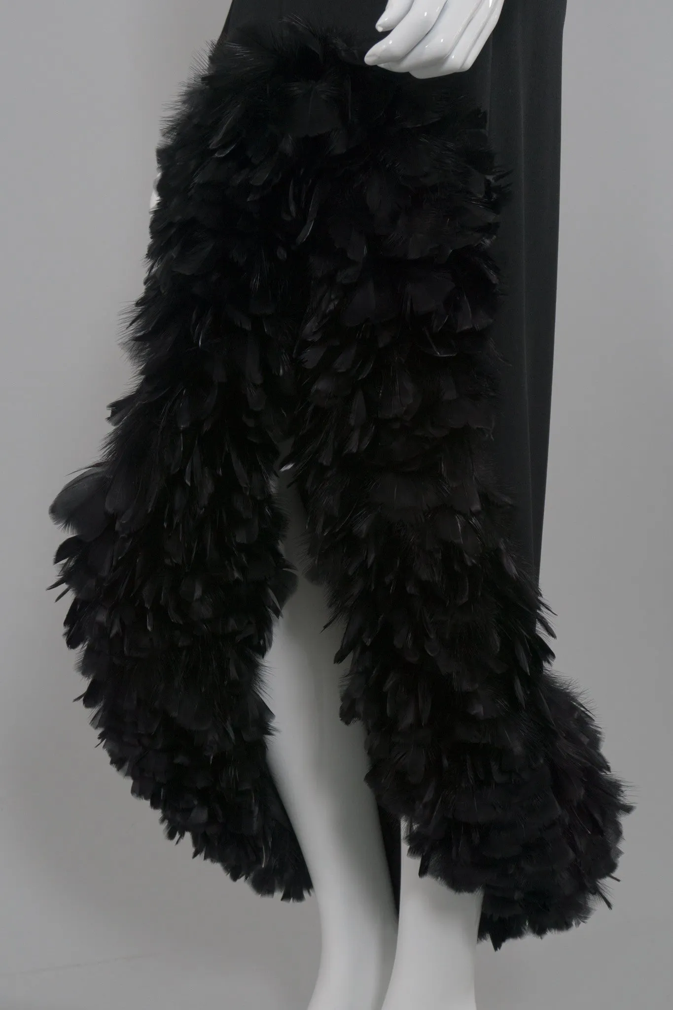 Feather Hem Dress