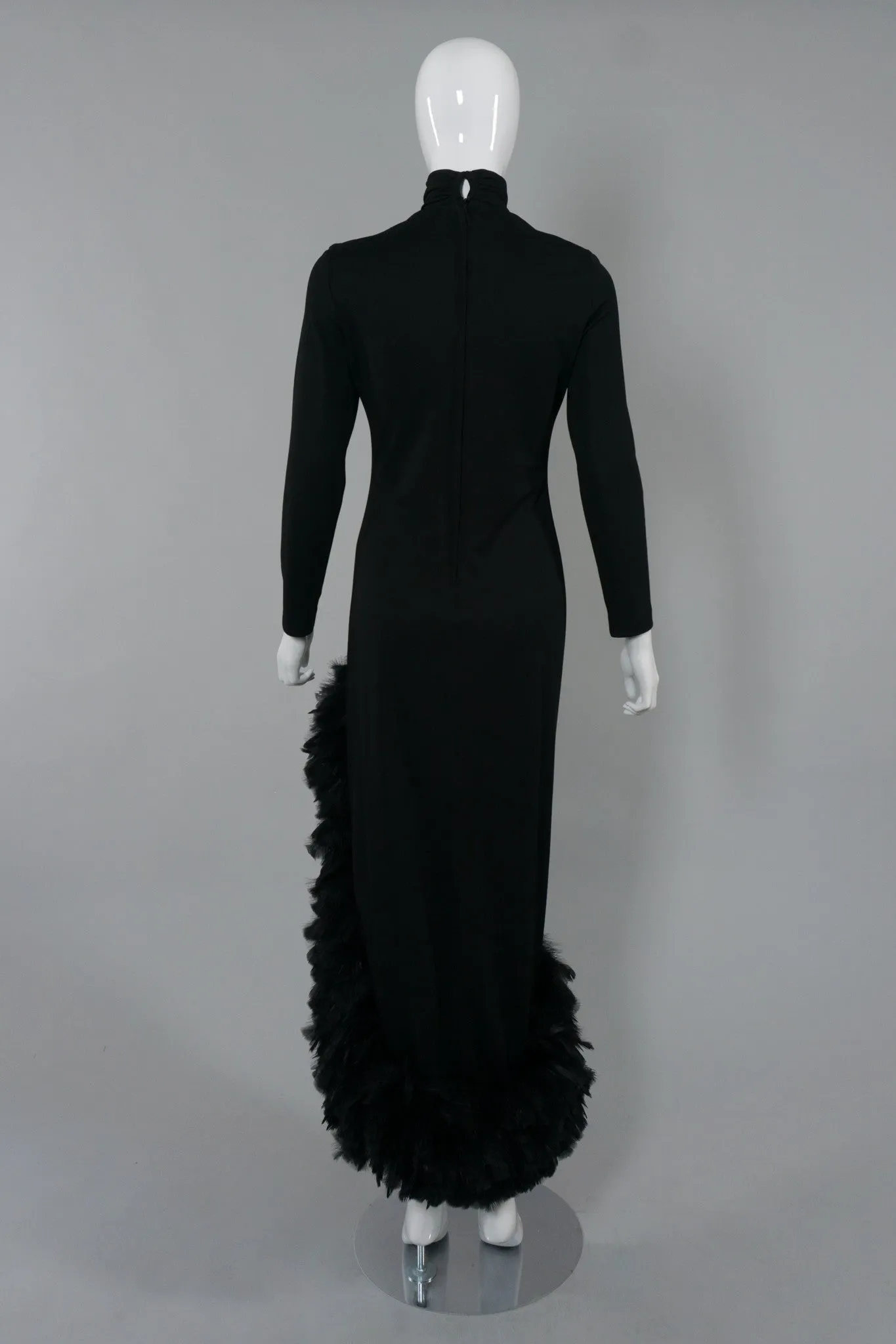 Feather Hem Dress