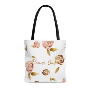 Flower Tote Bag,  Custom tote bag, Personalized tote bag, women's tote bag floral tote bag