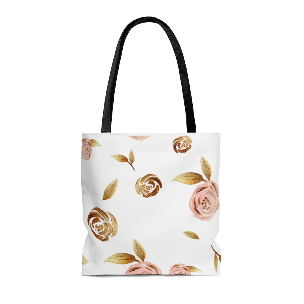 Flower Tote Bag,  Custom tote bag, Personalized tote bag, women's tote bag floral tote bag
