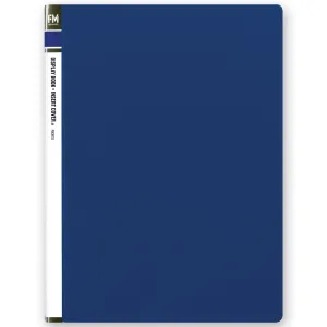 FM Display Book Clear File A4 10 Pocket Blue