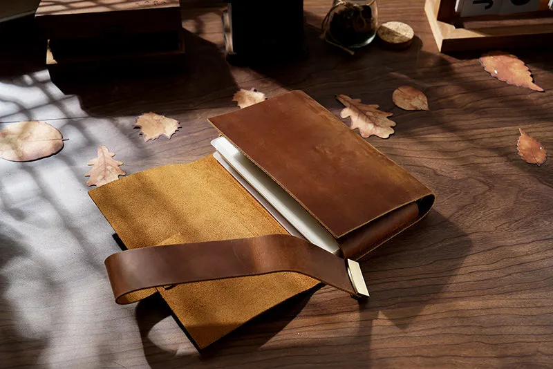 Full Grain Leather Code Sketchbook, Lock Journal Password Notebook Leather Code Journal A6 Leather Journal