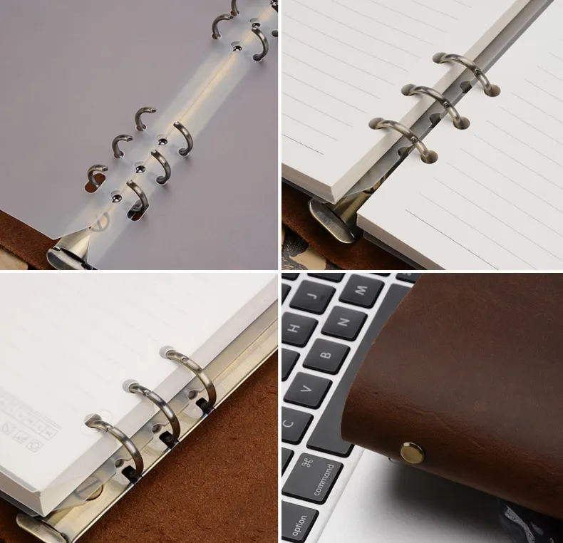 Full Grain Leather Code Sketchbook, Lock Journal Password Notebook Leather Code Journal A6 Leather Journal