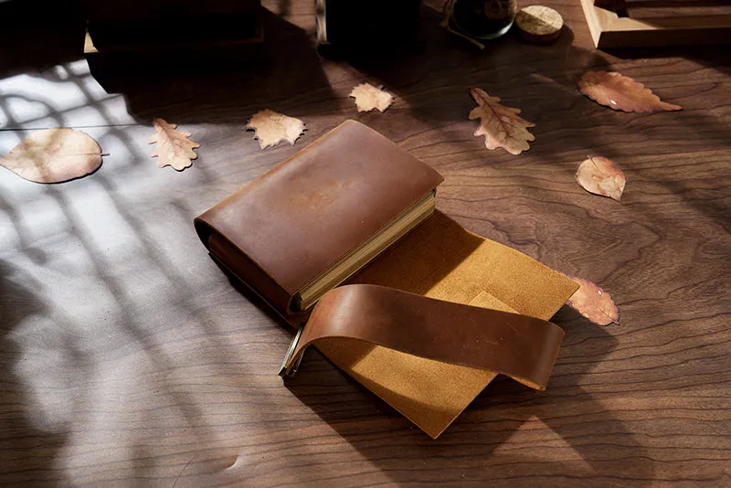 Full Grain Leather Code Sketchbook, Lock Journal Password Notebook Leather Code Journal A6 Leather Journal