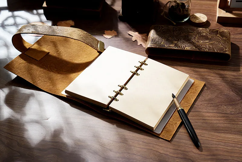 Full Grain Leather Code Sketchbook, Lock Journal Password Notebook Leather Code Journal A6 Leather Journal