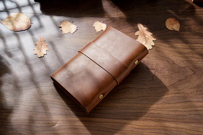 Full Grain Leather Code Sketchbook, Lock Journal Password Notebook Leather Code Journal A6 Leather Journal