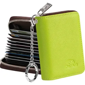 FurArt Credit Card Wallet, Zipper Card Cases Holder for Men Women, RFID Blocking, Keychain Wallet, Compact Size | Multiple Colors