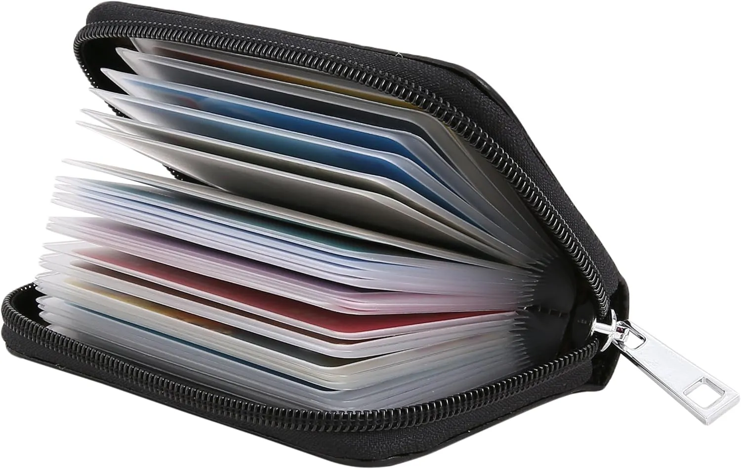 Genuine Leather Credit Card Holder Zipper Wallet