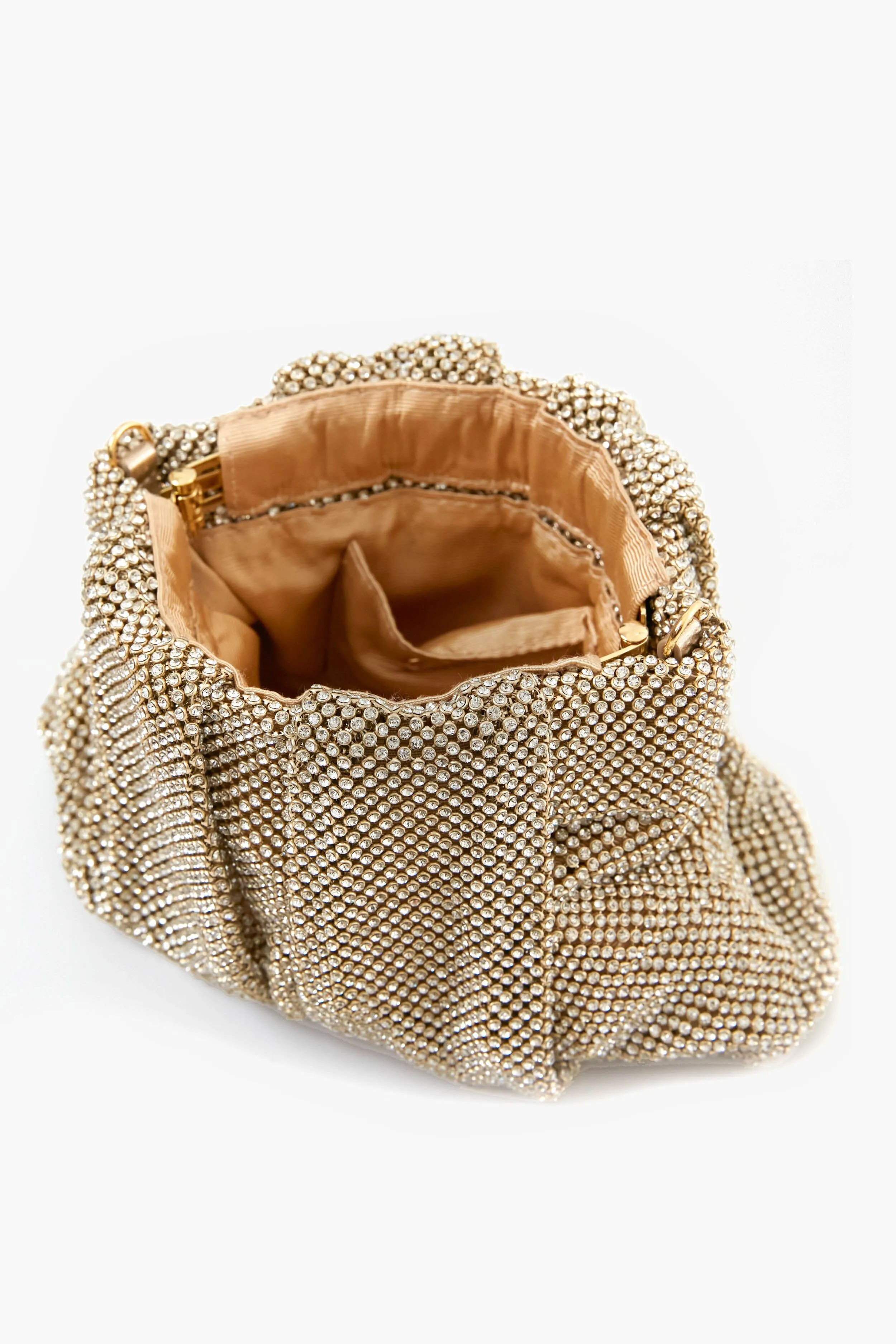 Gold Diamante Ember Clutch