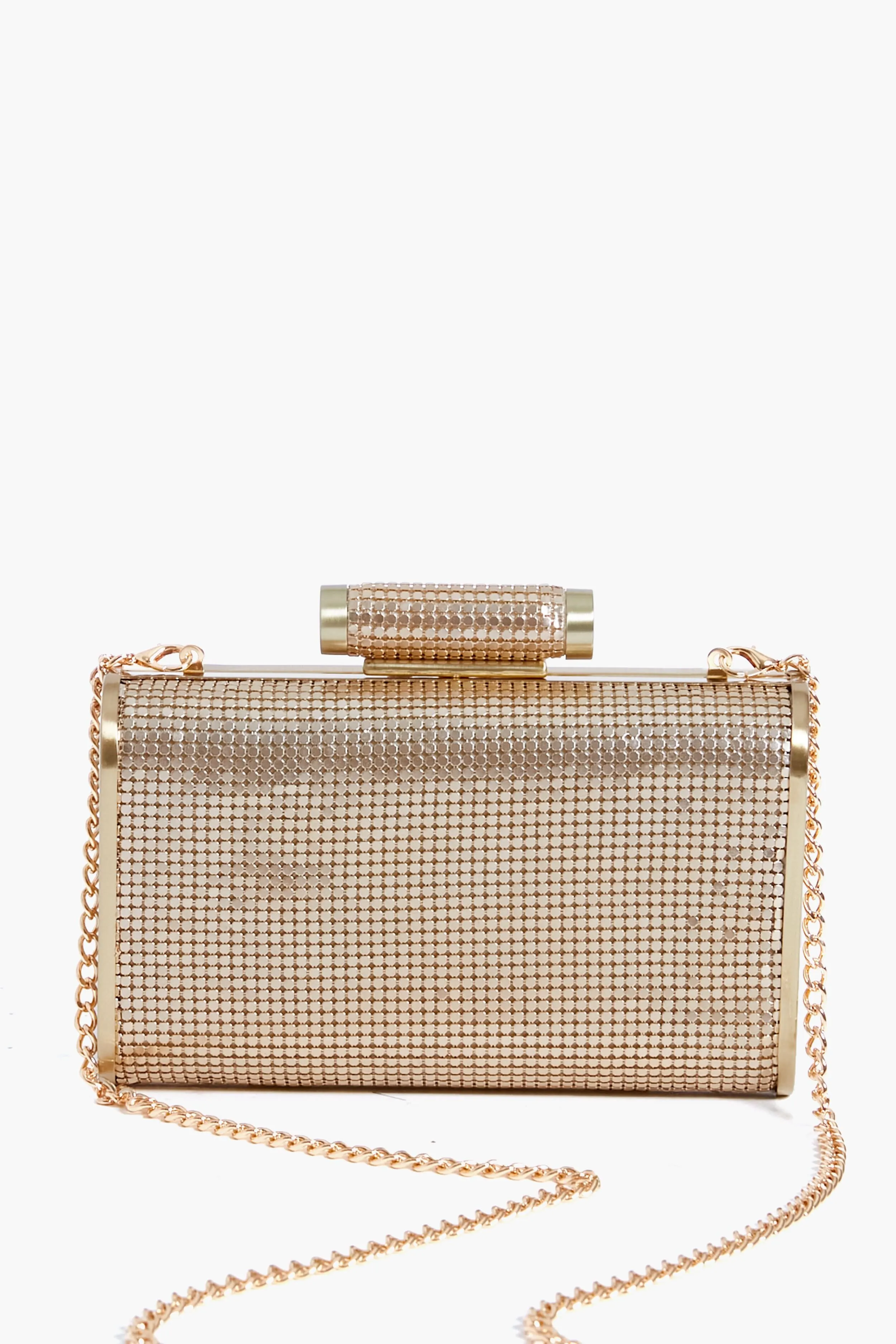 Gold Inca Mesh Clutch