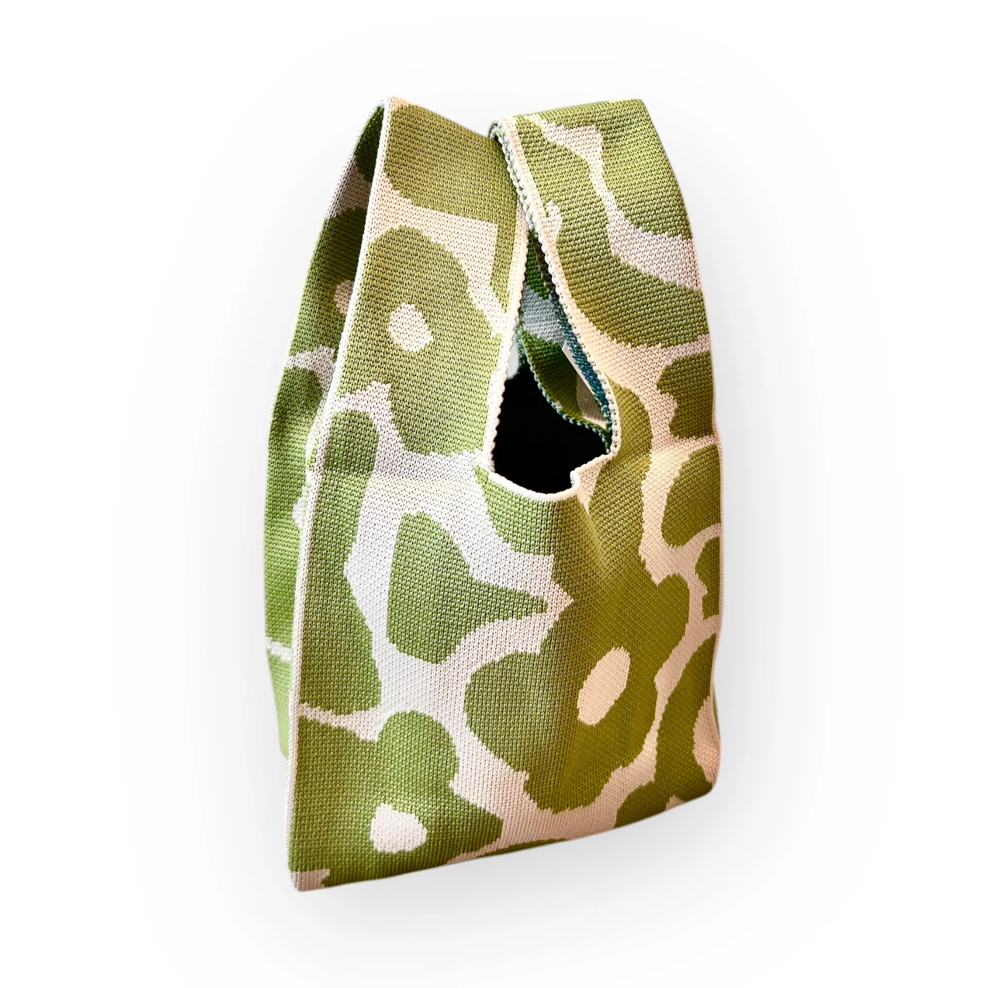 Groovy Flower Knit Tote Bag