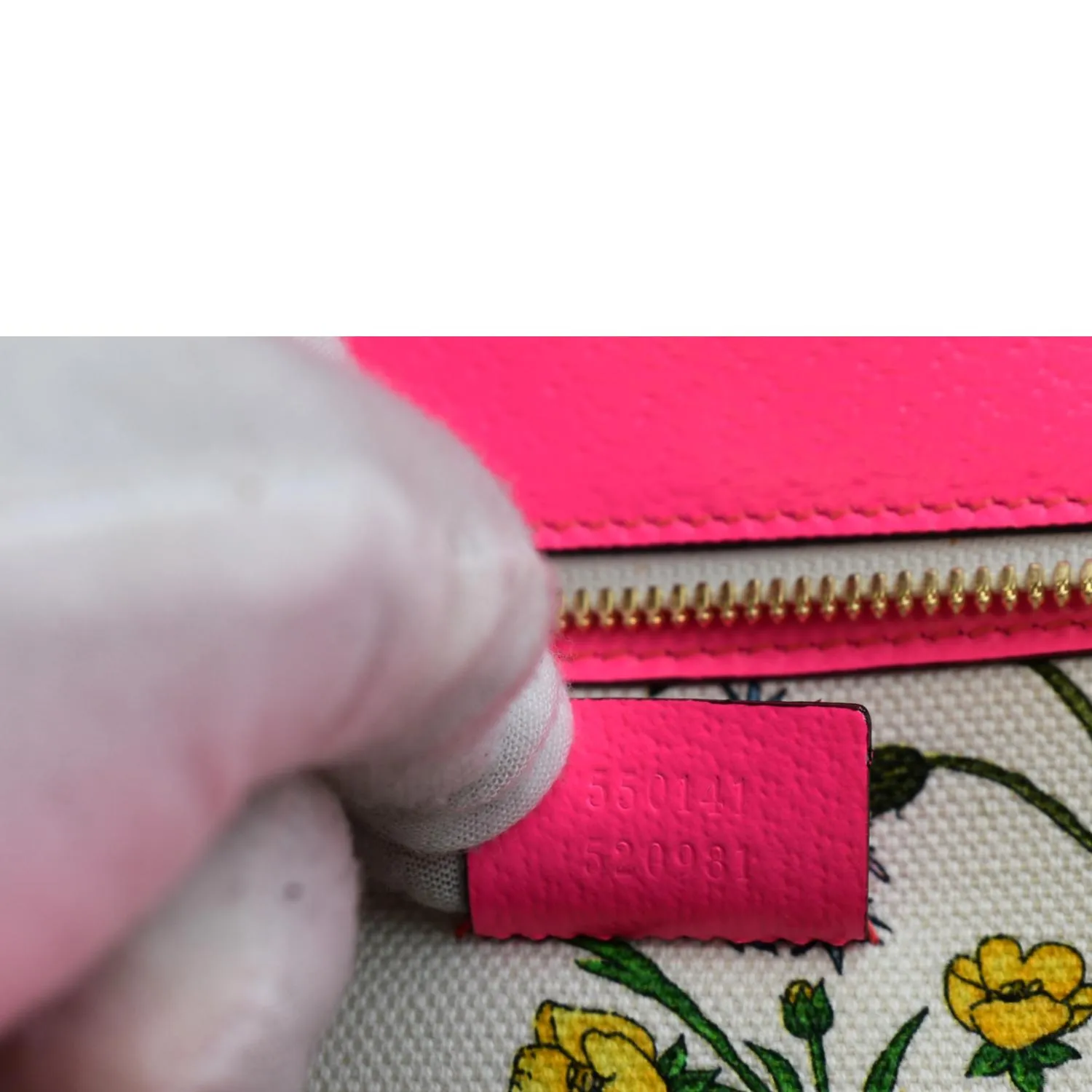 GUCCI Medium Flora Canvas Tote Shoulder Bag Pink 550141