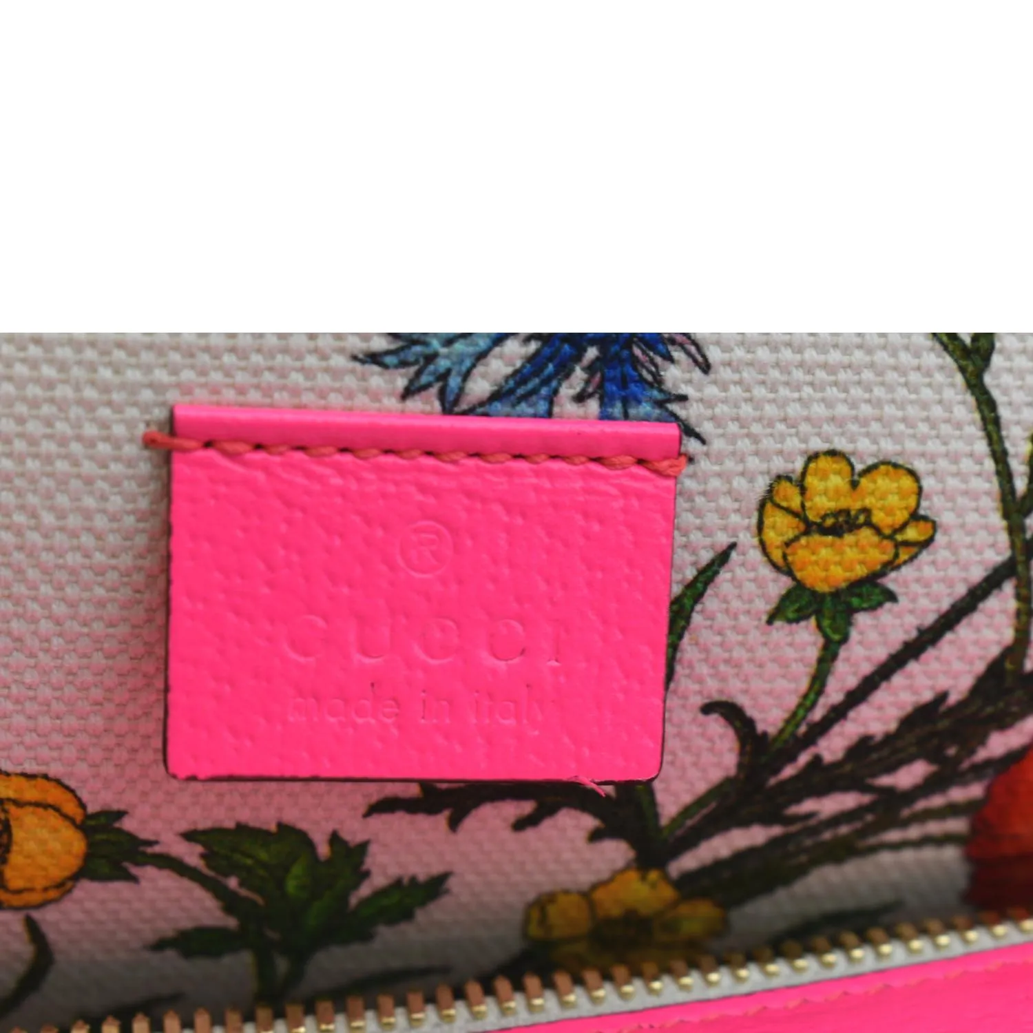 GUCCI Medium Flora Canvas Tote Shoulder Bag Pink 550141