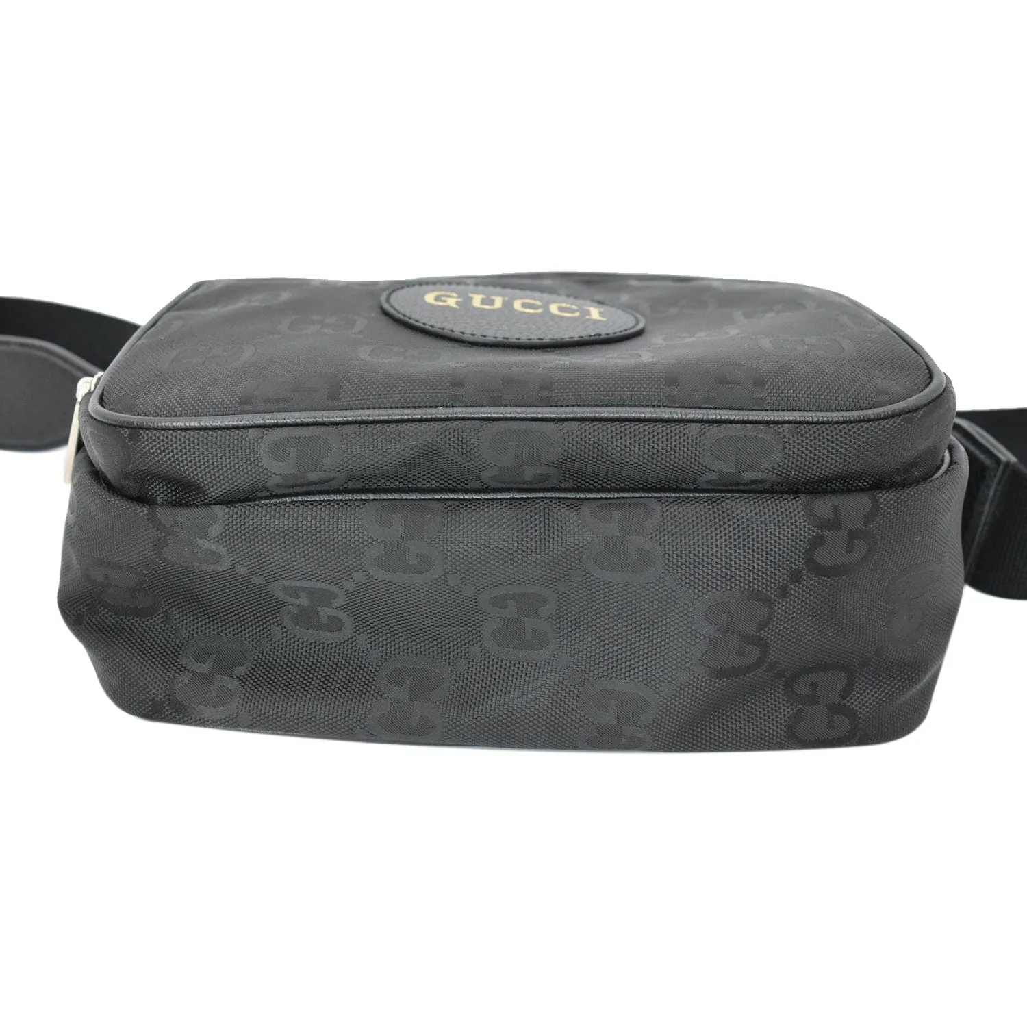 GUCCI Off The Grid GG Monogram Nylon Shoulder Bag Black 625858