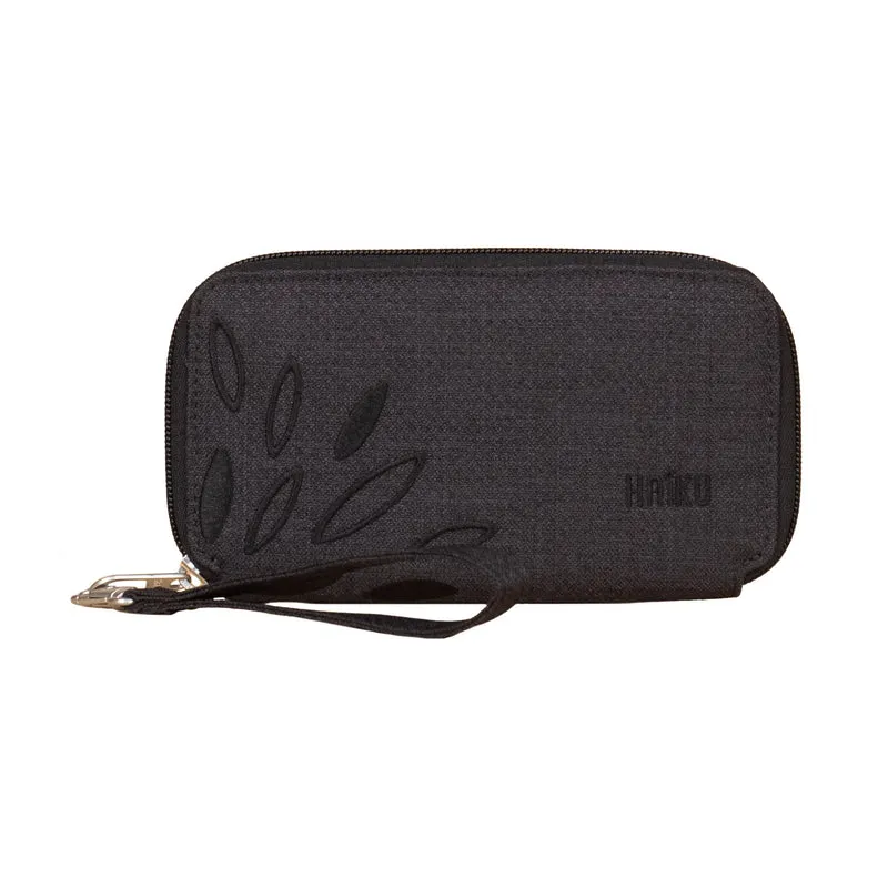 Haiku Intrepid RFID Wallet in Rosewood, Stone Gray, River Rock Blue, Gray Poplar & Black