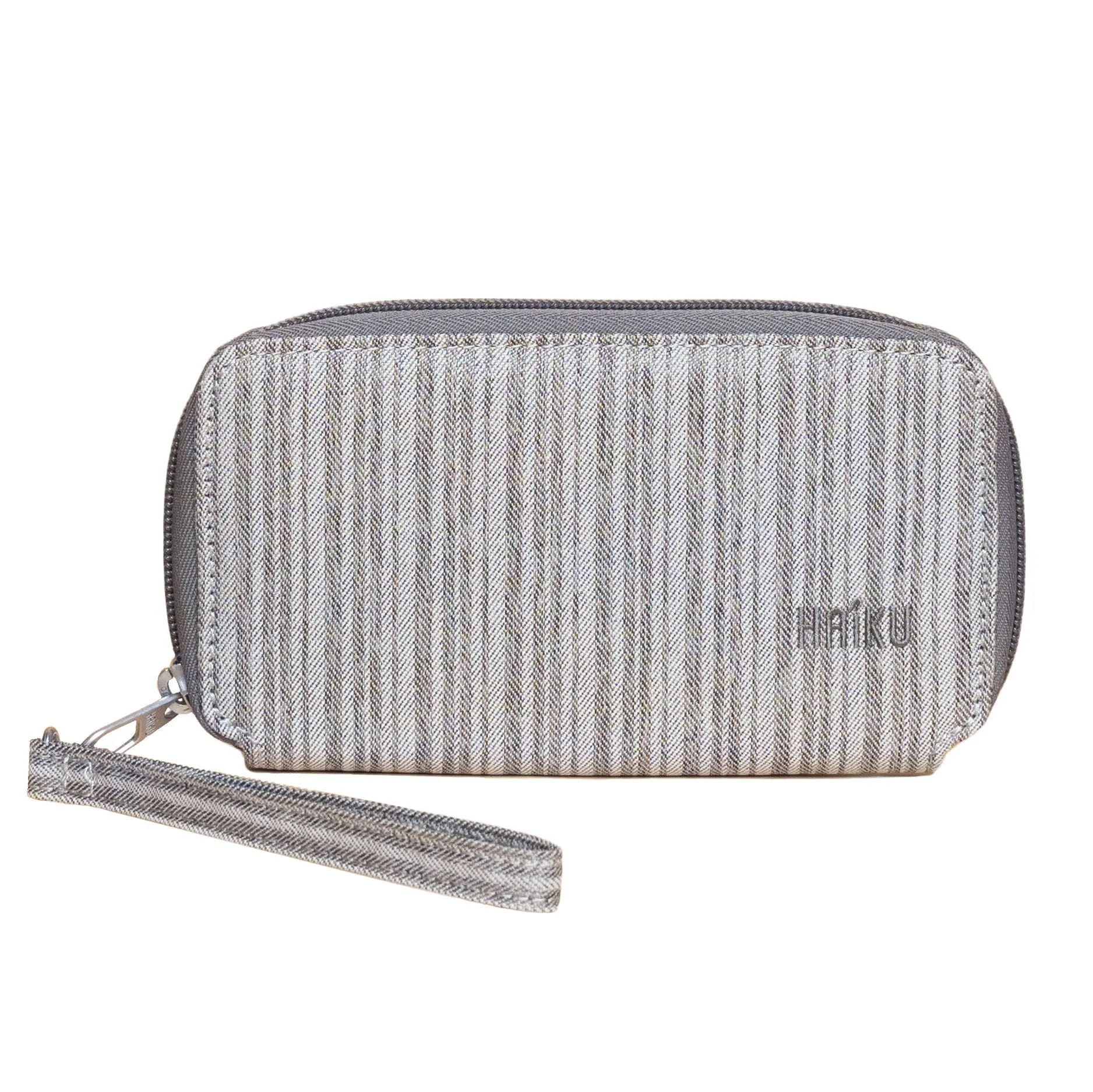 Haiku Intrepid RFID Wallet in Rosewood, Stone Gray, River Rock Blue, Gray Poplar & Black