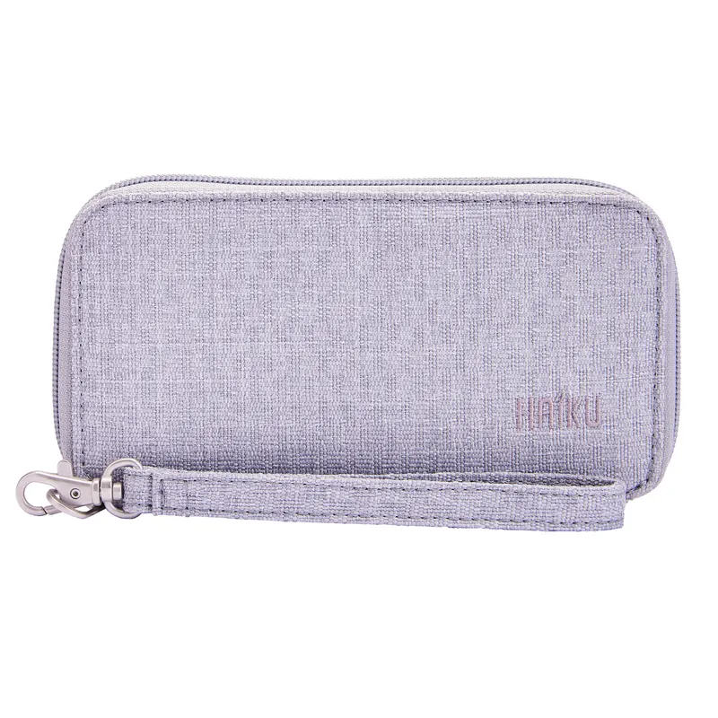 Haiku Intrepid RFID Wallet in Rosewood, Stone Gray, River Rock Blue, Gray Poplar & Black