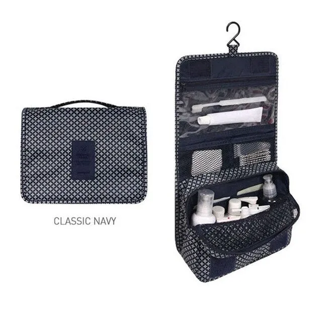 Hanging Travel Cosmetic Bag Women Zipper Make Up Bag Polyester High Capacity Makeup Case handbag Organizer Storage Wash Bath Bag