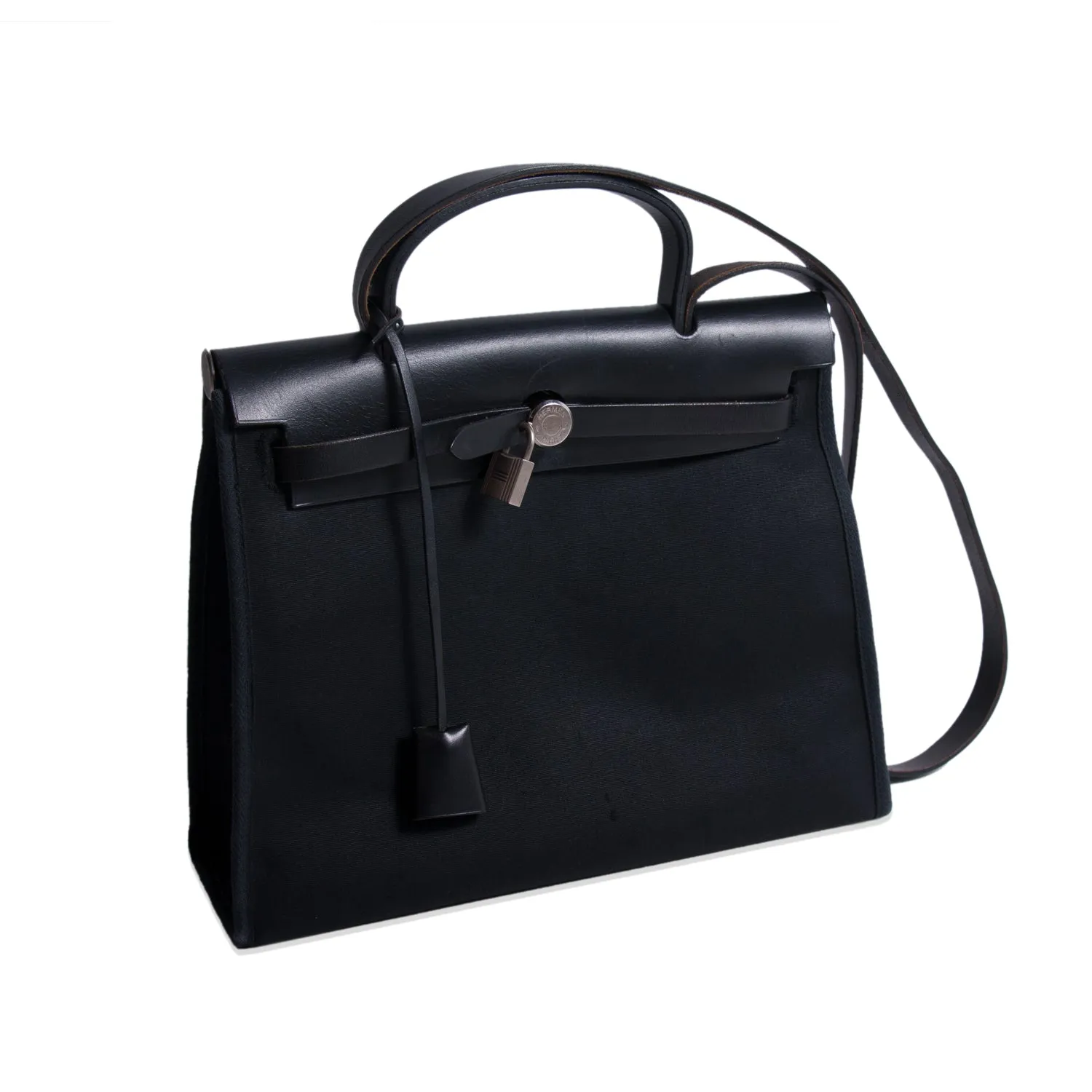Hermès Herbag PM Toile Beige Black