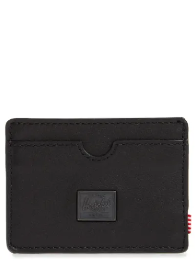 Herschel Charlie Leather Cardholder - Black (RFID)