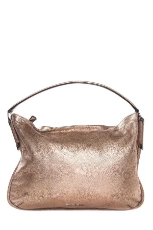 Jimmy Choo Champagne Pebbled Leather Shoulder Bag