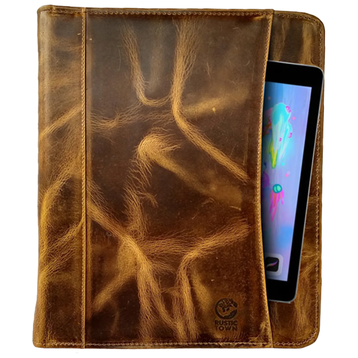 Kingsman Business Leather Padfolio (Antique Brown)