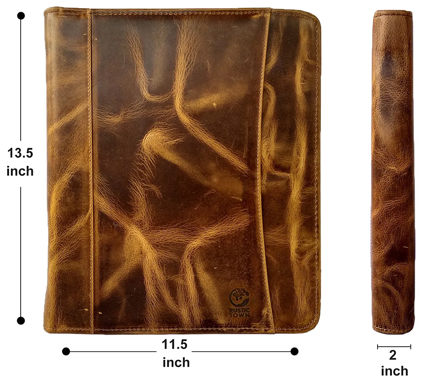 Kingsman Business Leather Padfolio (Antique Brown)