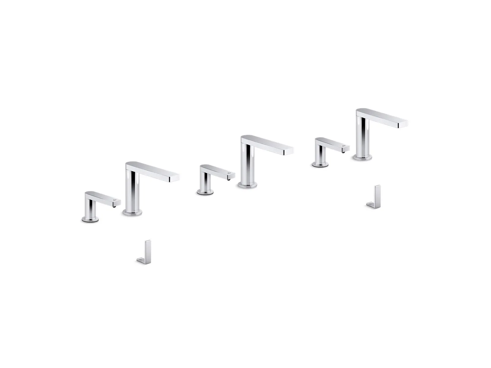 KOHLER K-181031-BC1 Composed Touchless lavatory faucets and soap dispensers with Kinesis sensor technology, AC-powered, 0.5 gpm