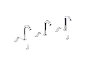 KOHLER K-181033-BB1 Oblo Curve Touchless lavatory faucets and soap dispensers with Kinesis sensor technology, AC-powered, 0.5 gpm