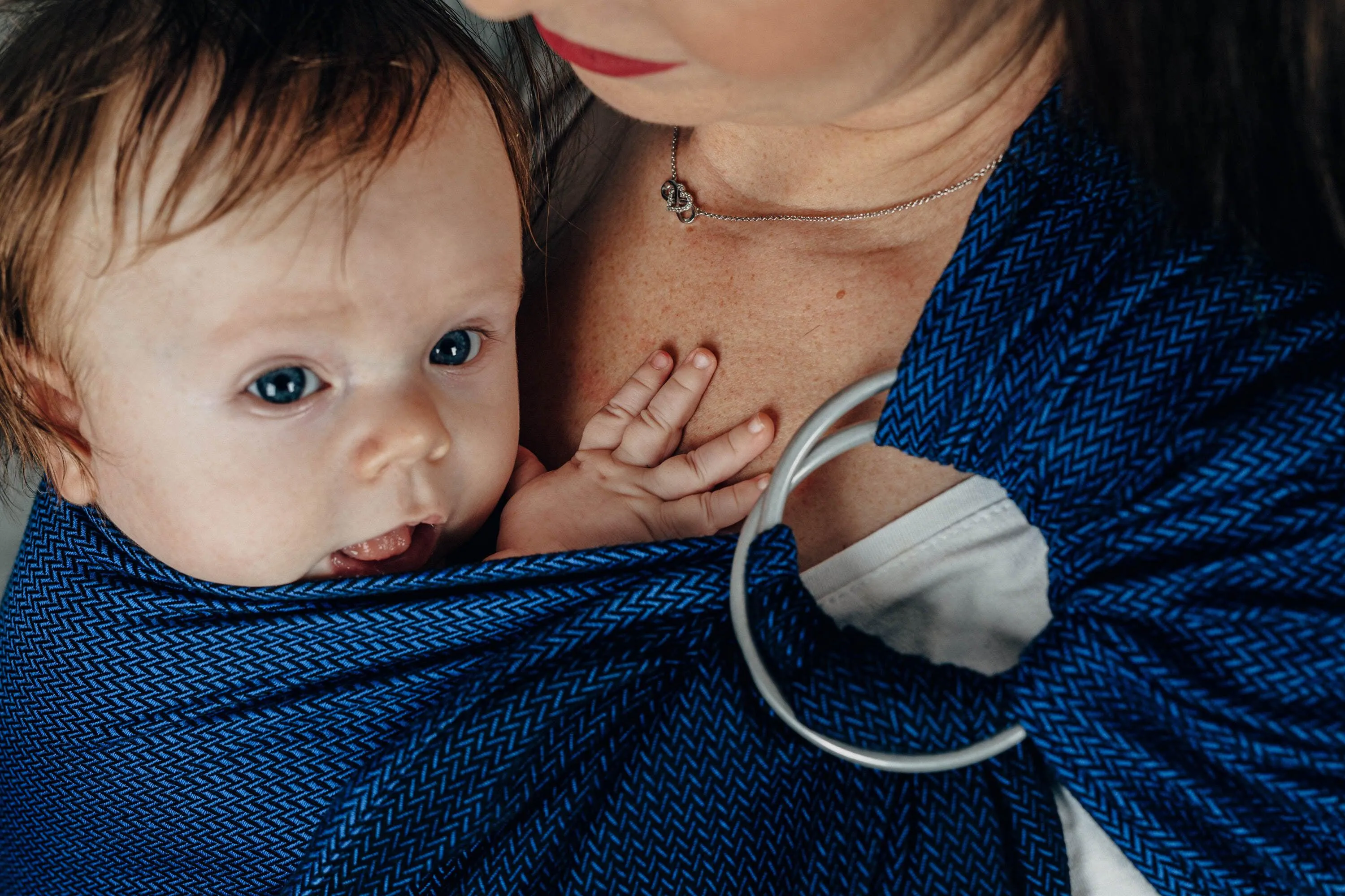 LennyLamb Ring Sling With Gathered Shoulder Cobalt