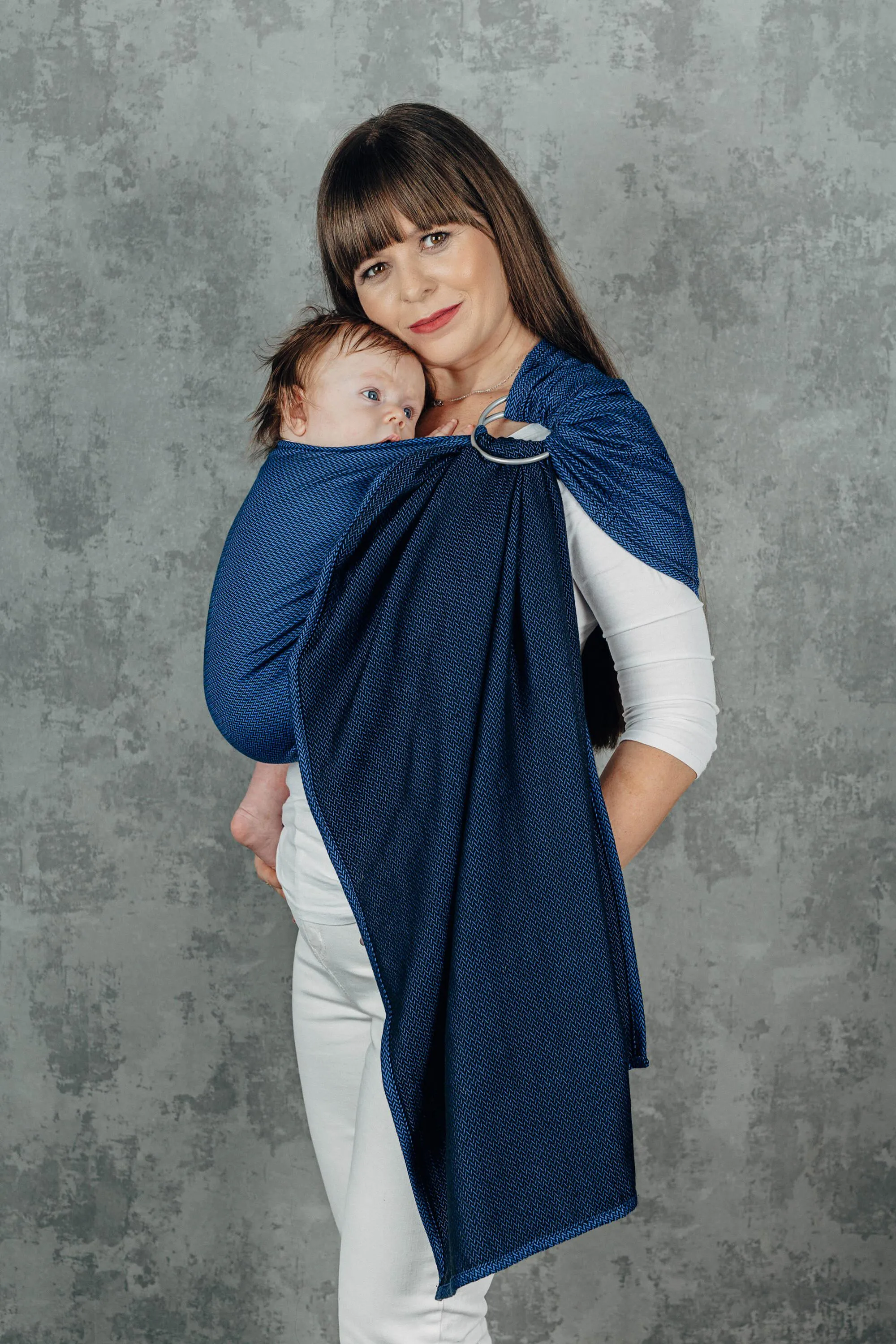LennyLamb Ring Sling With Gathered Shoulder Cobalt