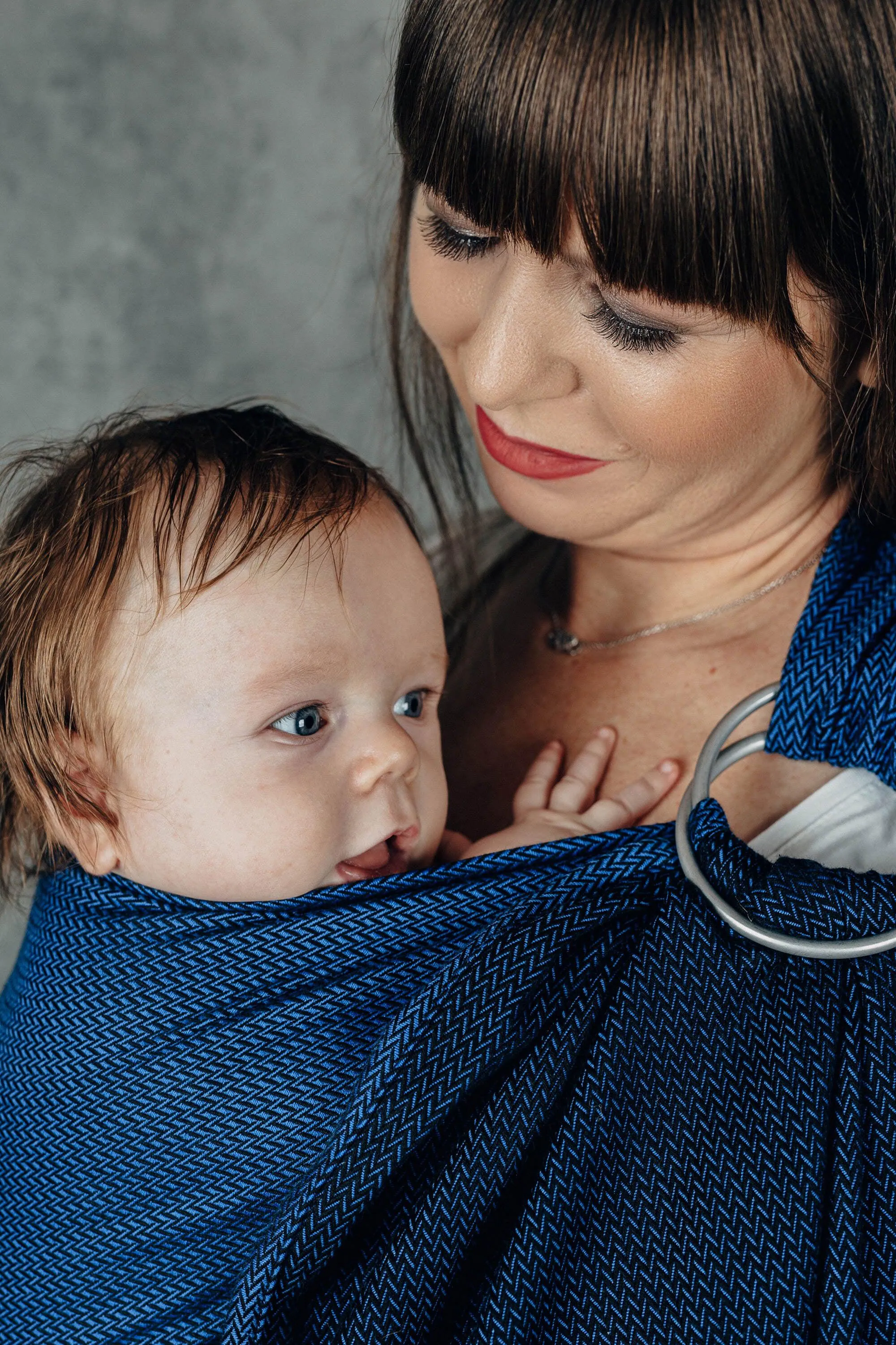 LennyLamb Ring Sling With Gathered Shoulder Cobalt