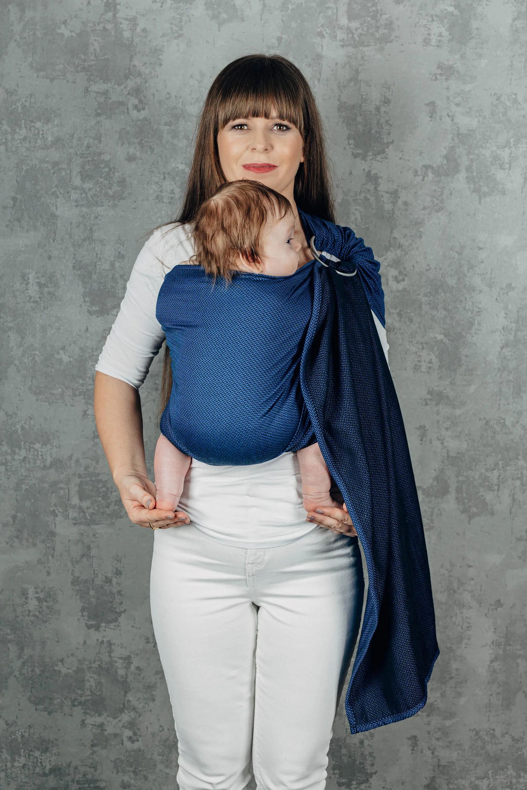 LennyLamb Ring Sling With Gathered Shoulder Cobalt