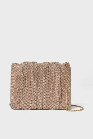 Light Peach Diamante Ember Clutch