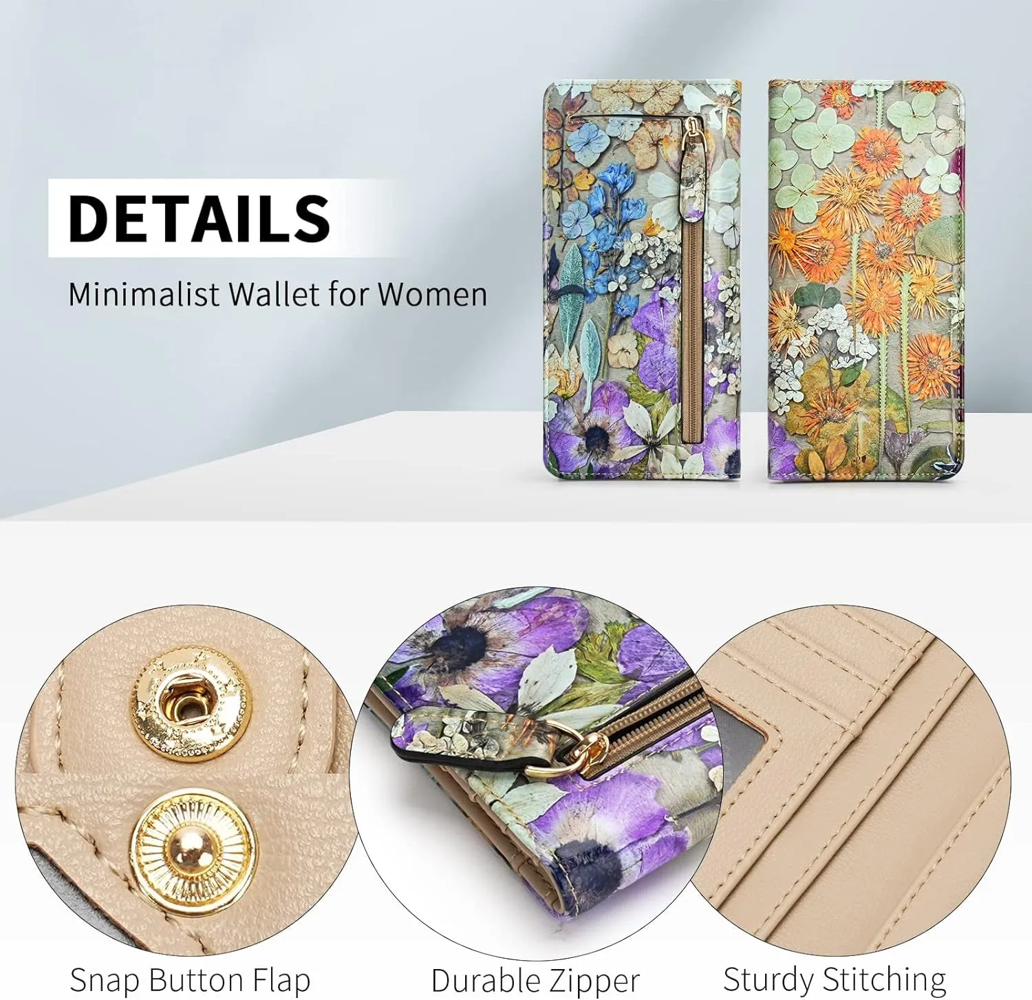 Long Clutch For Women, RFID Blocking Bifold Wallet