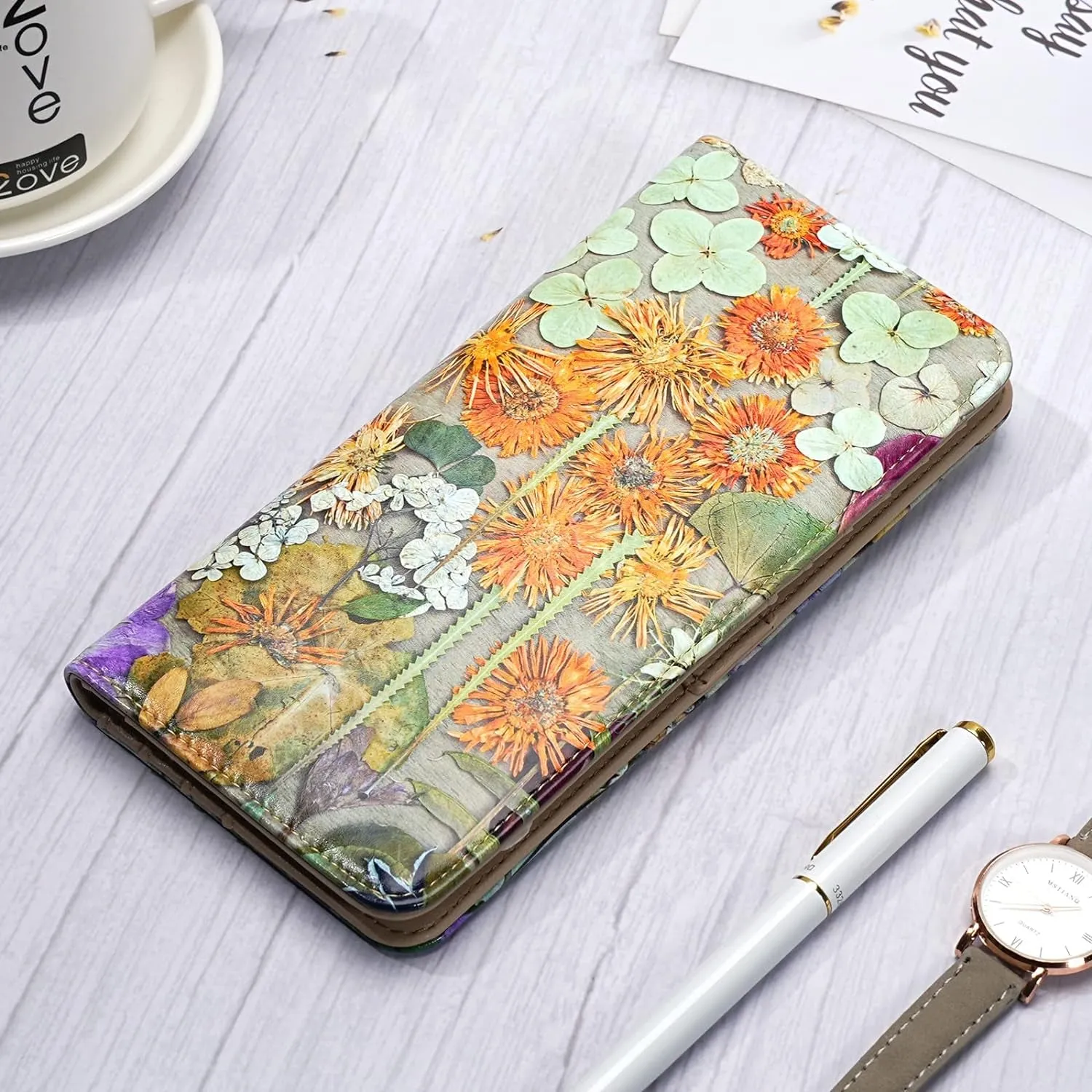 Long Clutch For Women, RFID Blocking Bifold Wallet