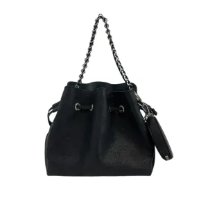 Louis Vuitton - Bella Mahina Noir - Black Leather W/ Pouch / Shoulder Strap