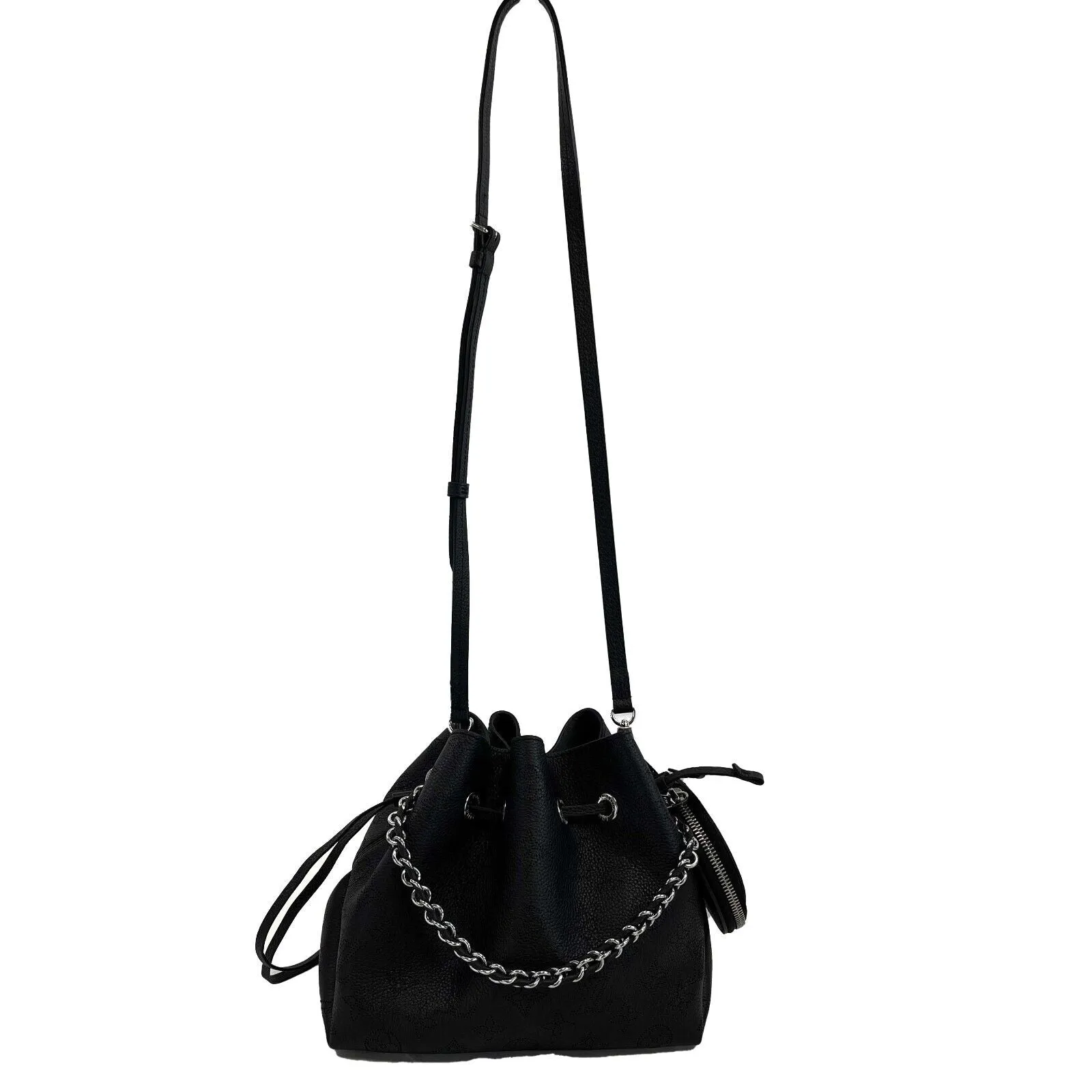 Louis Vuitton - Bella Mahina Noir - Black Leather W/ Pouch / Shoulder Strap