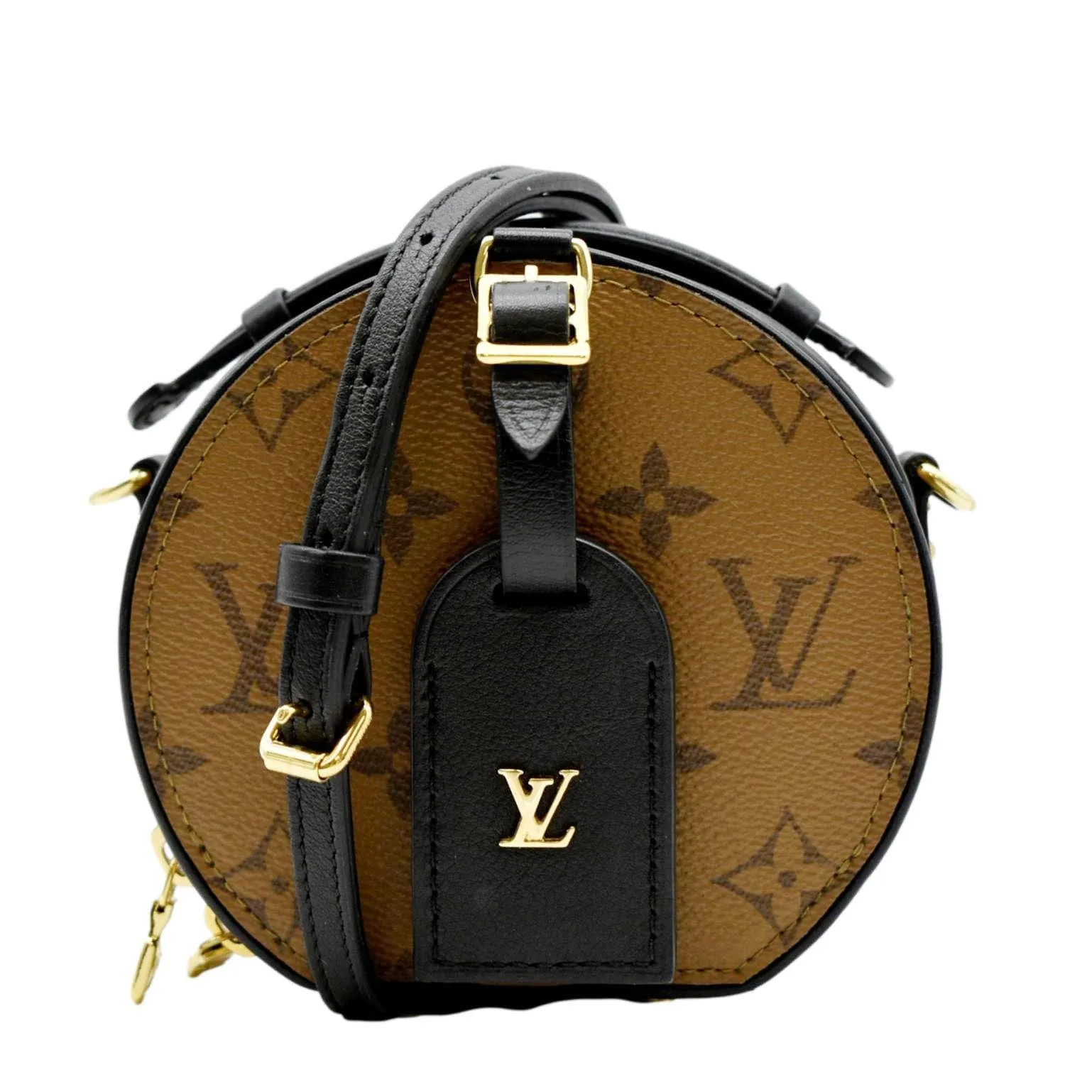 LOUIS VUITTON  Boite Chapeau Mini Reverse Monogram Canvas Shoulder Bag Brown