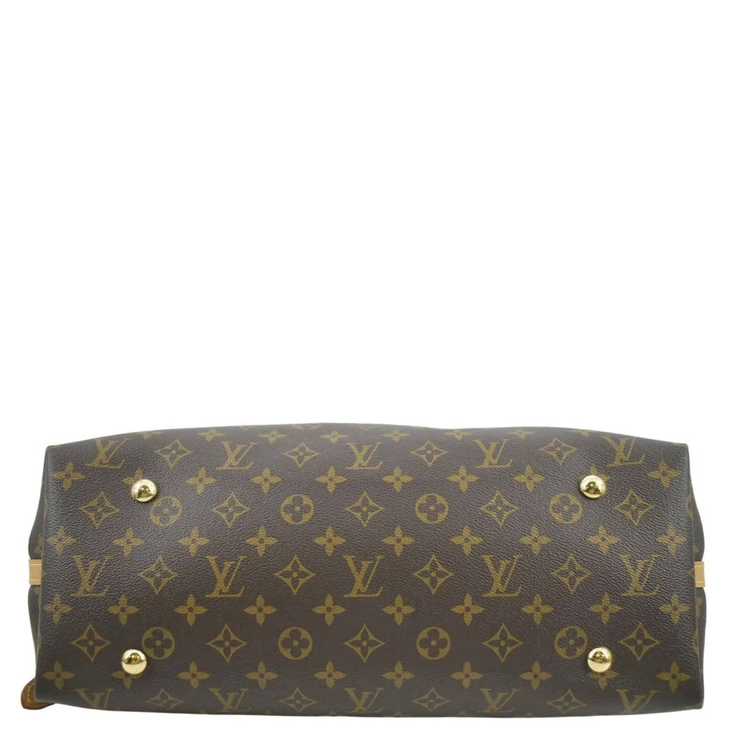 LOUIS VUITTON Carryall MM Monogram Canvas Shoulder Bag Brown