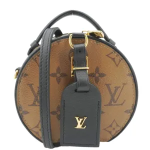 LOUIS VUITTON Mini Boite Chapeau Reverse Monogram Canvas Shoulder Bag Brown